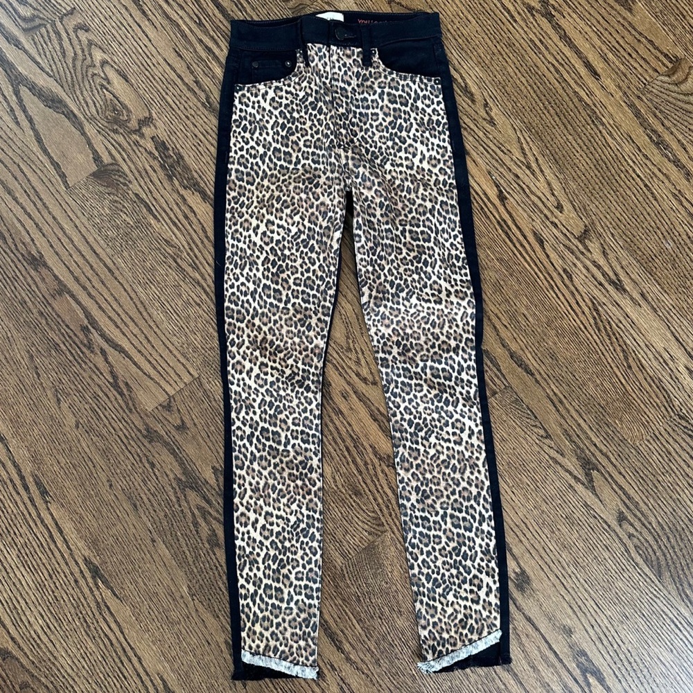Alice and Olivia leopard jeans